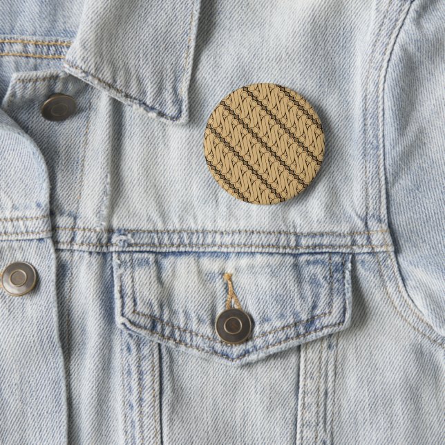 Batik Parang, Indonesian Pattern, Javanese, Ethnic Button (In Situ)
