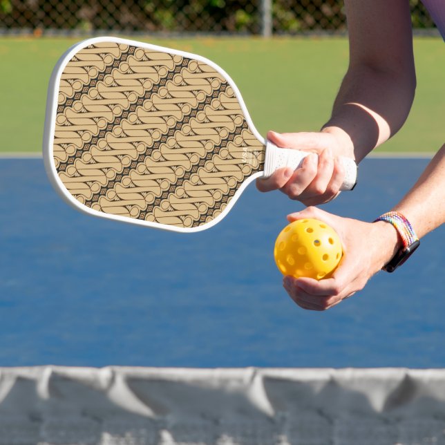 Batik Parang, Indonesian Pattern, Javanese, Ethnic Pickleball Paddle (Insitu)
