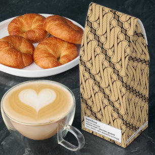 Batik Parang, Indonesian Pattern, Javanese, Ethnic Roasted Coffee