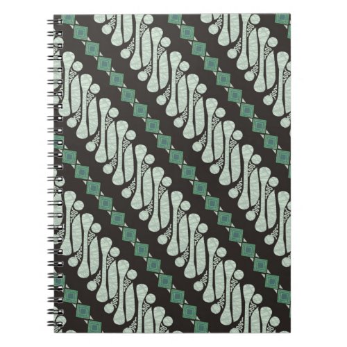 Batik Parang Yogyakarta in various modern pattern Notebook
