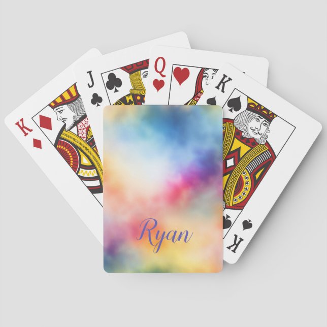 Batik Pattern colorful Poker Cards (Back)