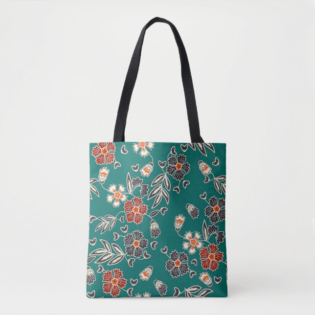 Batik patterned tote bag (Front)