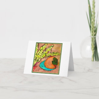 Batik Persimmon--Holiday or Everyday card