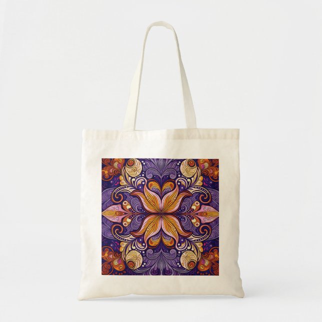 Batik Purple  Tote Bag (Front)