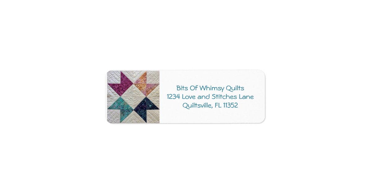 Batik Quilt Address Label Zazzle