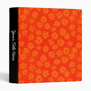 Batik Style Floral (1in) Shades of Orange Binder