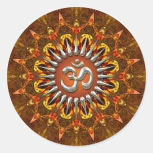 Batik Sun Om (Aum) Symbol Sticker