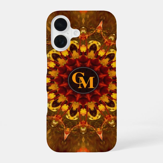 Batik Sunflower Monogram Iphone Case (Back)