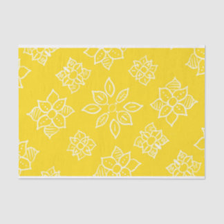Batik Yellow Floral Tissue Paper
