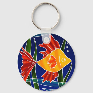 Batiqued Fish Keychain