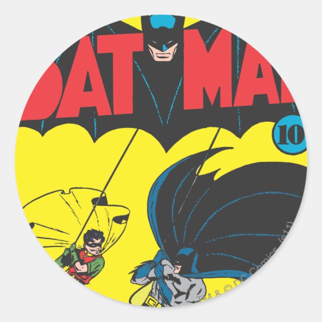 Batman #1 Comic Classic Round Sticker (Front)