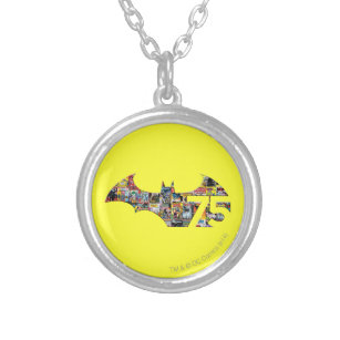 Batman 75 Logo - Comic Covers Silver Plated Necklace