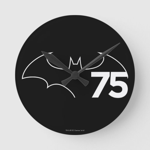Batman 75 Logo Round Clock