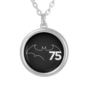 Batman 75 Logo Silver Plated Necklace