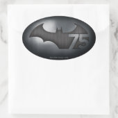 Batman 75 - Metal Grid Oval Sticker (Bag)