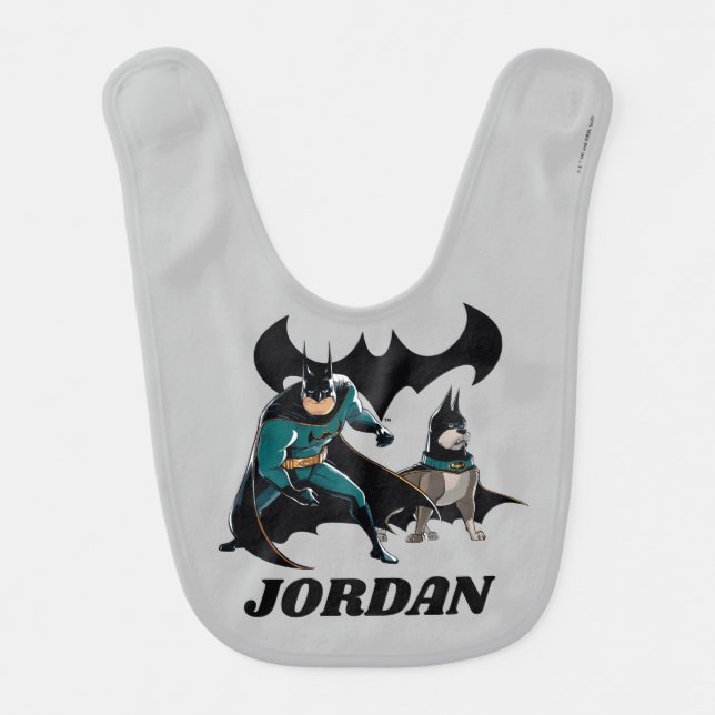 Batman & Ace Baby Bib (Front)