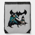 Batman &amp; Ace Drawstring Bag at Zazzle