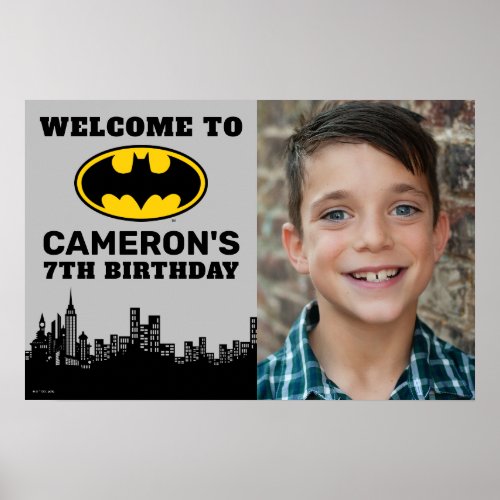 Batman   Add Name  Photo Birthday Sign