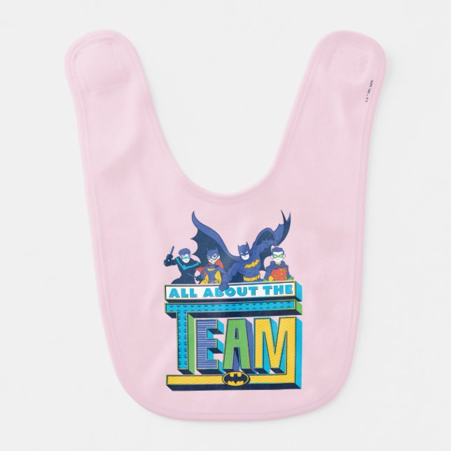 Batman | All About The Team Baby Bib (Front)