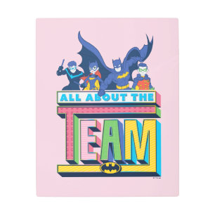 Batman   All About The Team Metal Print