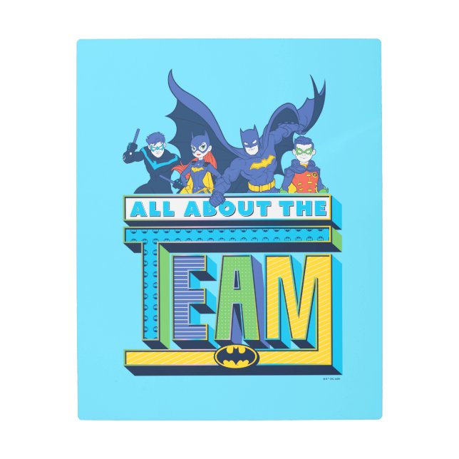 Batman | All About The Team Metal Print (Front)
