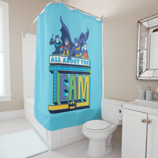 Batman | All About The Team Shower Curtain (In Situ)