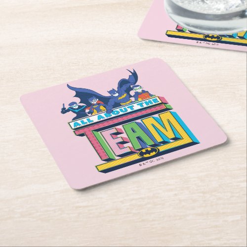 Batman  All About The Team Square Paper Coaster