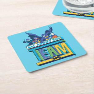 Batman All About The Team Square Paper Coaster
