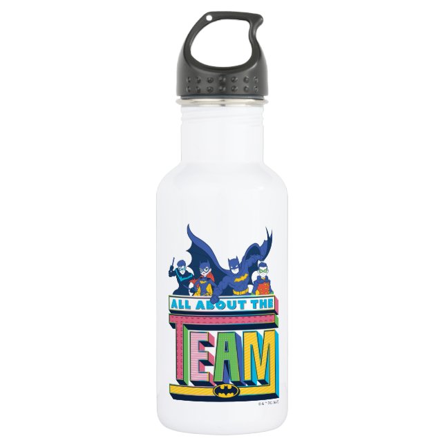 Batman | All About The Team Stainless Steel Water Bottle (Front)