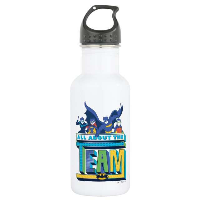 Batman | All About The Team Stainless Steel Water Bottle (Front)