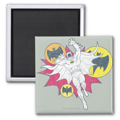 Batman And Bat Symbol Graphic Magnet