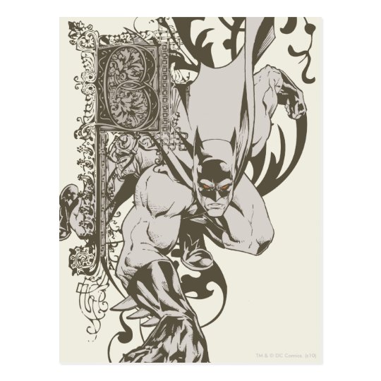 Batman And Decorated Letter B Postcard | Zazzle.com