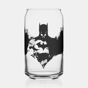 Batman and Gotham Silhouette Bat Logo Can Glass