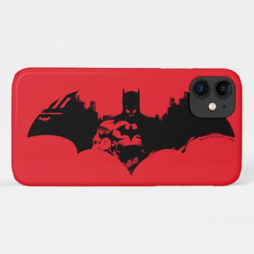 Batman and Gotham Silhouette Bat Logo iPhone 11 Case
