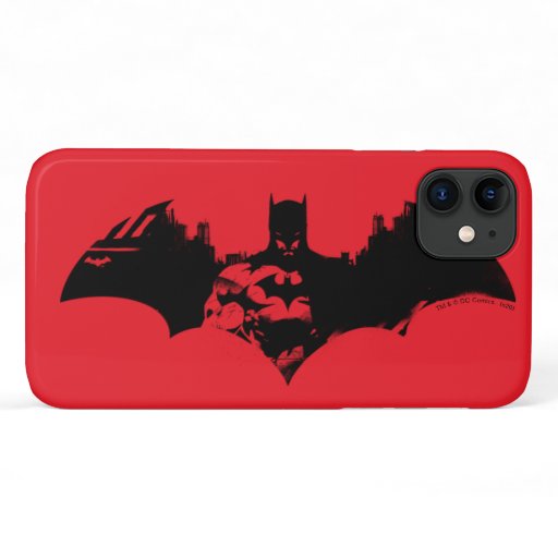 Batman and Gotham Silhouette Bat Logo iPhone 11 Case