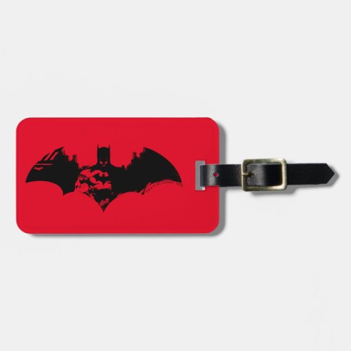 Batman and Gotham Silhouette Bat Logo Luggage Tag