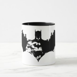 Batman and Gotham Silhouette Bat Logo Mug
