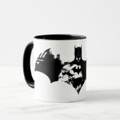 Batman and Gotham Silhouette Bat Logo Mug (Front Left)