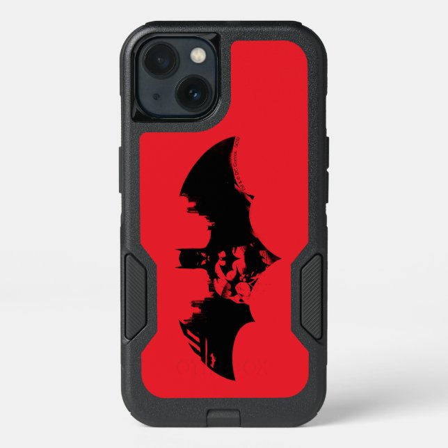 Batman and Gotham Silhouette Bat Logo Otterbox iPhone Case (Back)