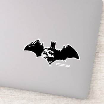 Batman And Gotham Silhouette Bat Logo Sticker by batman at Zazzle