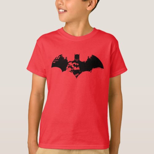 Batman and Gotham Silhouette Bat Logo T_Shirt