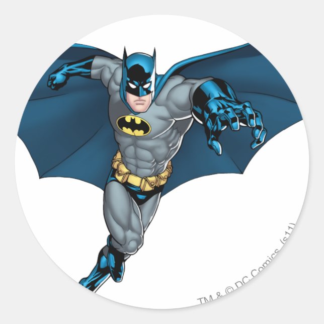 Batman and Joker with Cards Classic Round Sticker (Front)