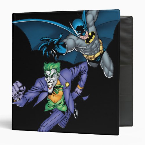 Batman and Joker with gun 3 Ring Binder