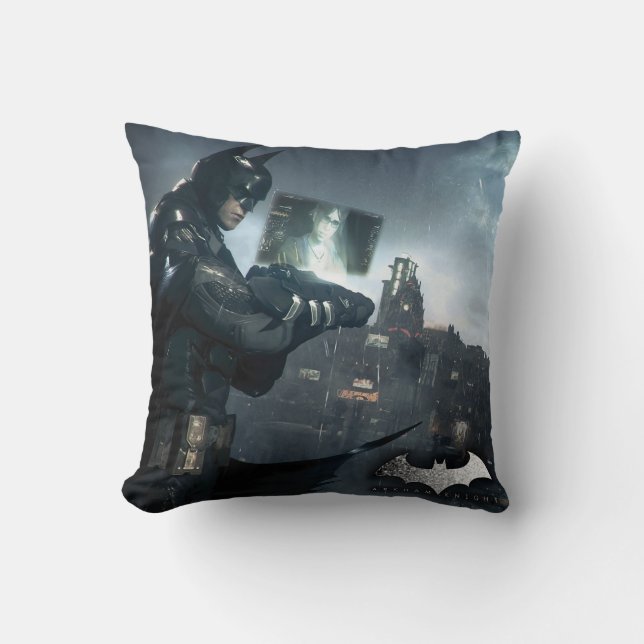 Batman And Oracle Throw Pillow (Front)