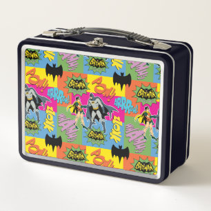 Batman and Robin Action Handshake Pattern Metal Lunch Box