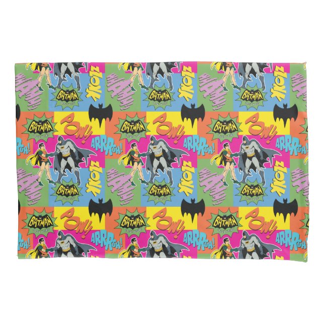 Batman and Robin | Action Handshake Pattern Pillow Case (Front)