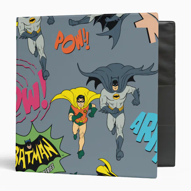Batman And Robin Action Pattern Binder | Zazzle