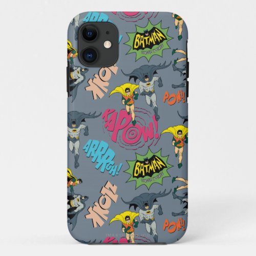Batman And Robin Action Pattern iPhone 11 Case