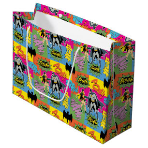 Batman And Robin Action Pattern Large Gift Bag