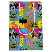 Batman And Robin Action Pattern Medium Gift Bag (Back)